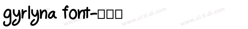 gyrlyna font字体转换